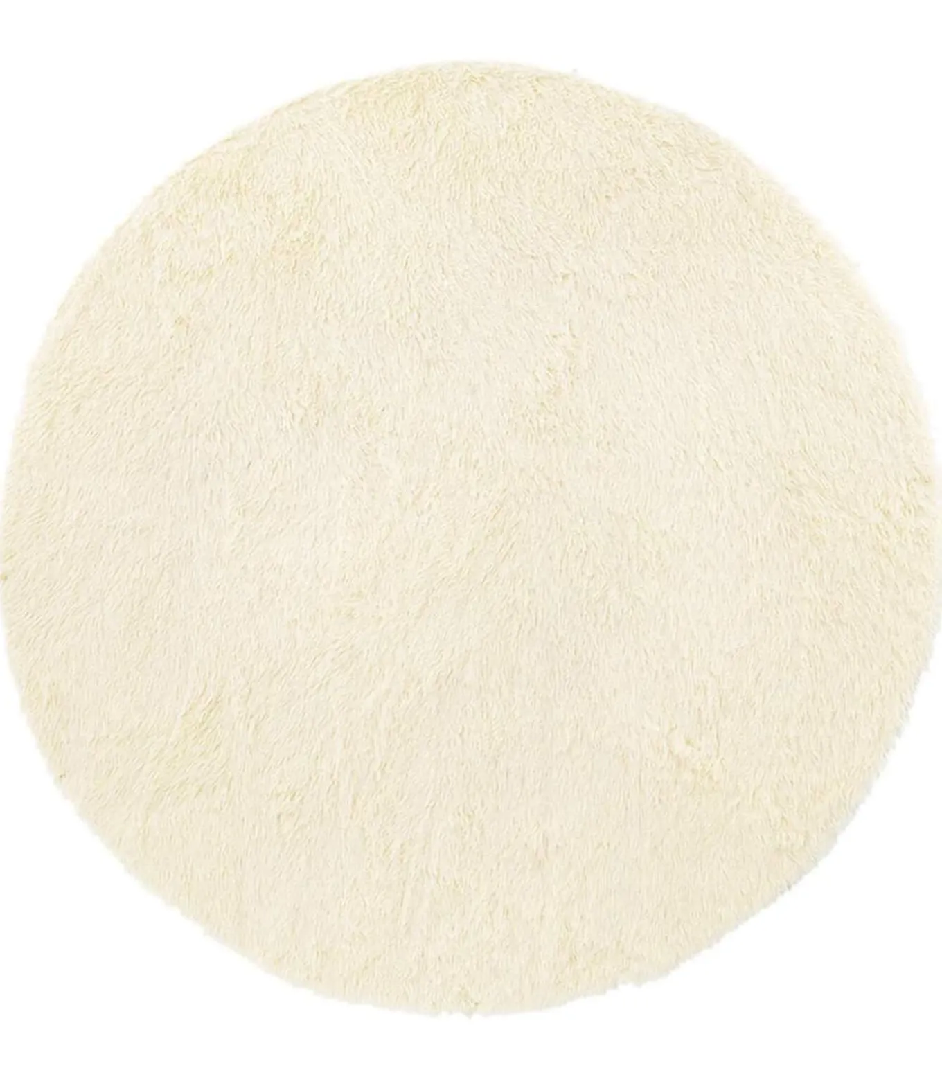 Hoogpolig vloerkleed NAVARRA 240x240 cm polyester crèmekleurig