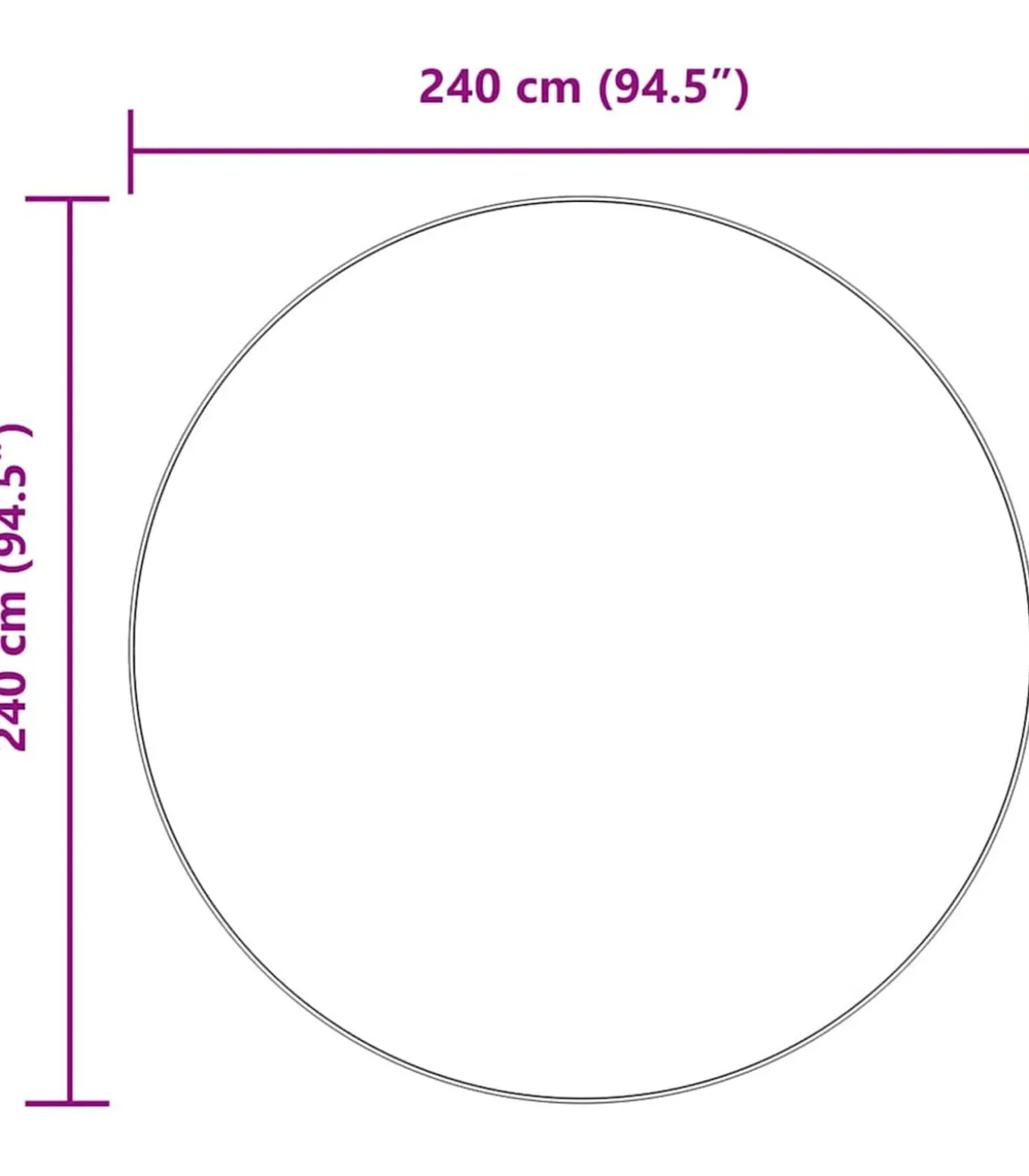 Hoogpolig vloerkleed NAVARRA 240x240 cm polyester crèmekleurig