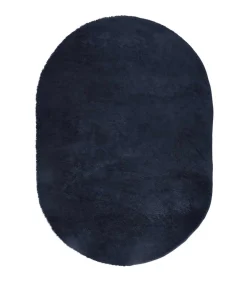 Hoogpolig vloerkleed NAVARRA 300x200 cm polyester marineblauw