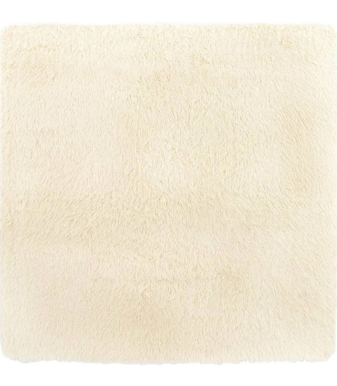 Hoogpolig vloerkleed NAVARRA 200x200 cm polyester crèmekleurig