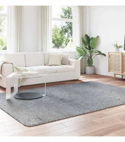 Hoogpolig vloerkleed NAVARRA 200x290 cm polyester lichtgrijs