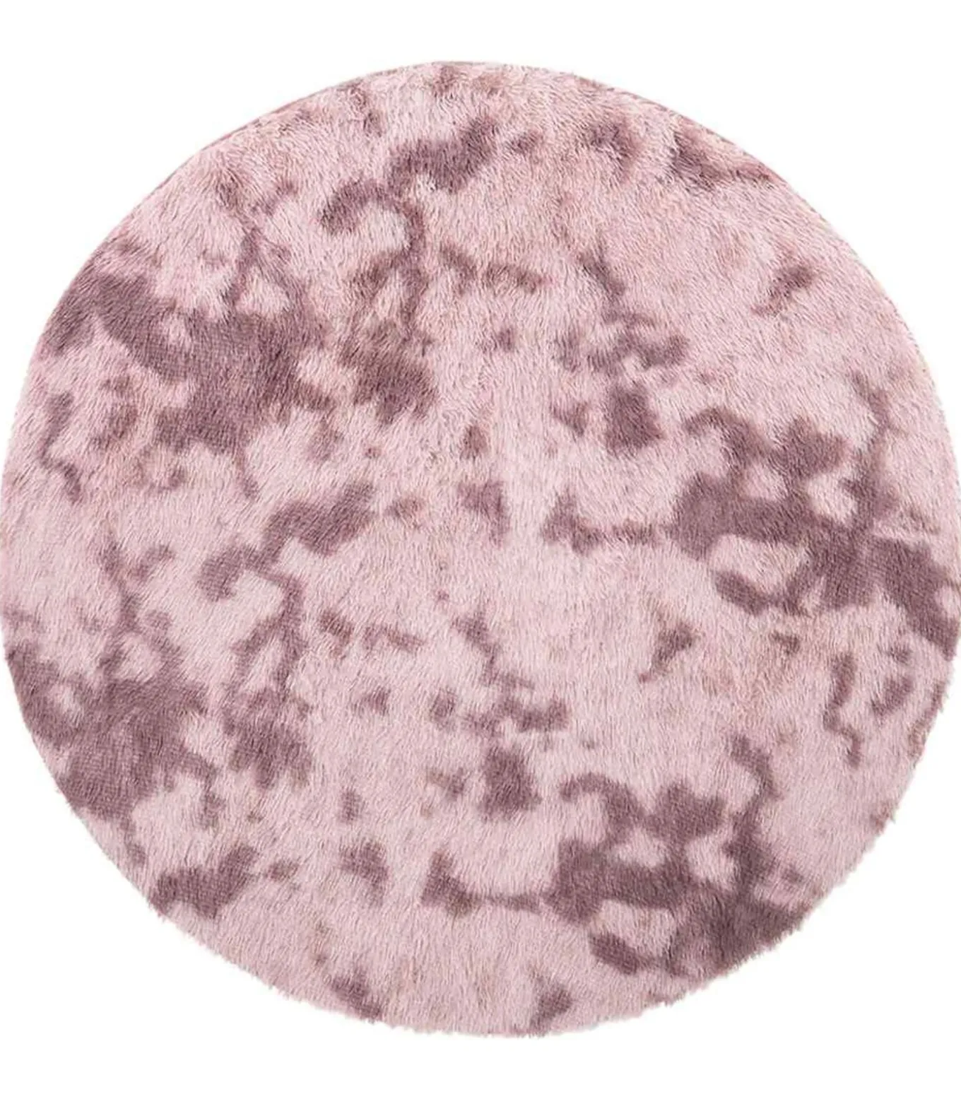 Hoogpolig vloerkleed NAVARRA 120x120 cm polyester stoffig roze