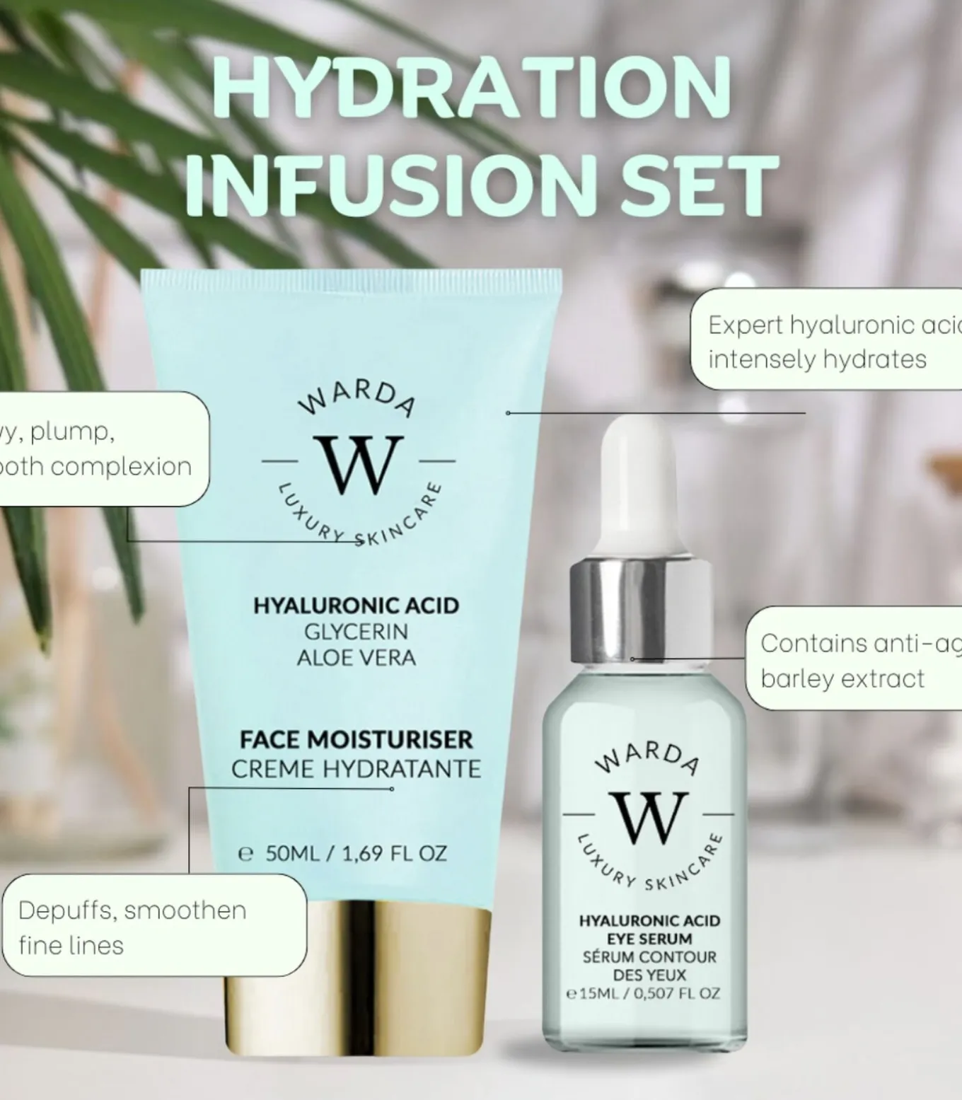 Hyaluron dagcrème & serum set