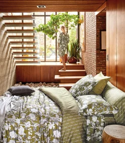 IMPERIAL Olive - Hoeslaken Satijn katoen