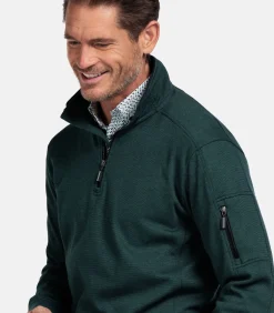 Interlock sweater met halve rits -