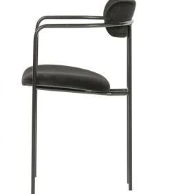 Ivy Eetkamerstoelen - Fluweel - Zwart - Set van 6