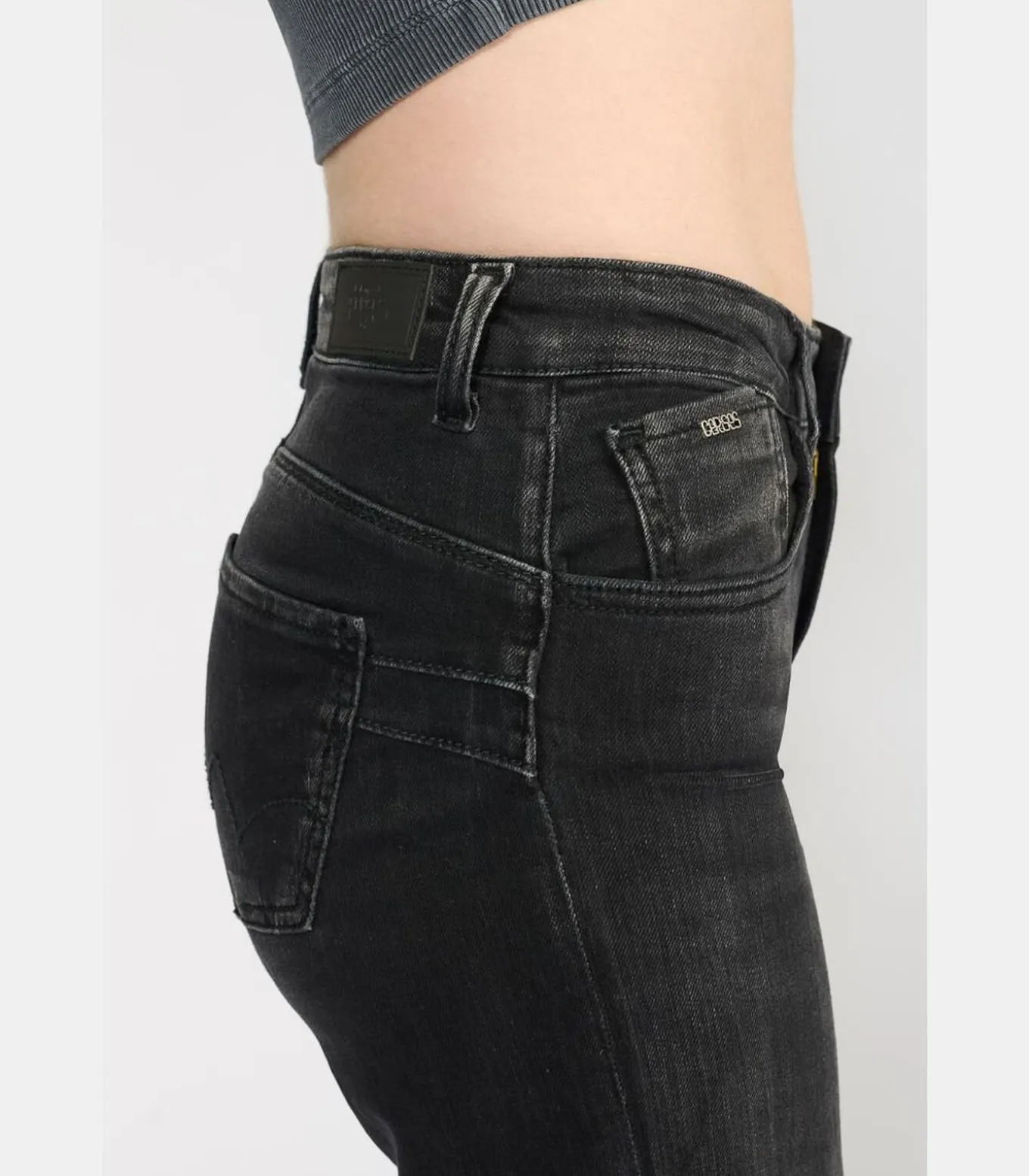 Jeans flare pulp slim hoge taille, lengte 34