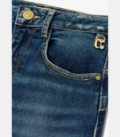 Jeans regular pulp slim hoge taille, lengte 34
