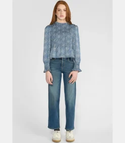 Jeans regular pulp slim hoge taille, lengte 34