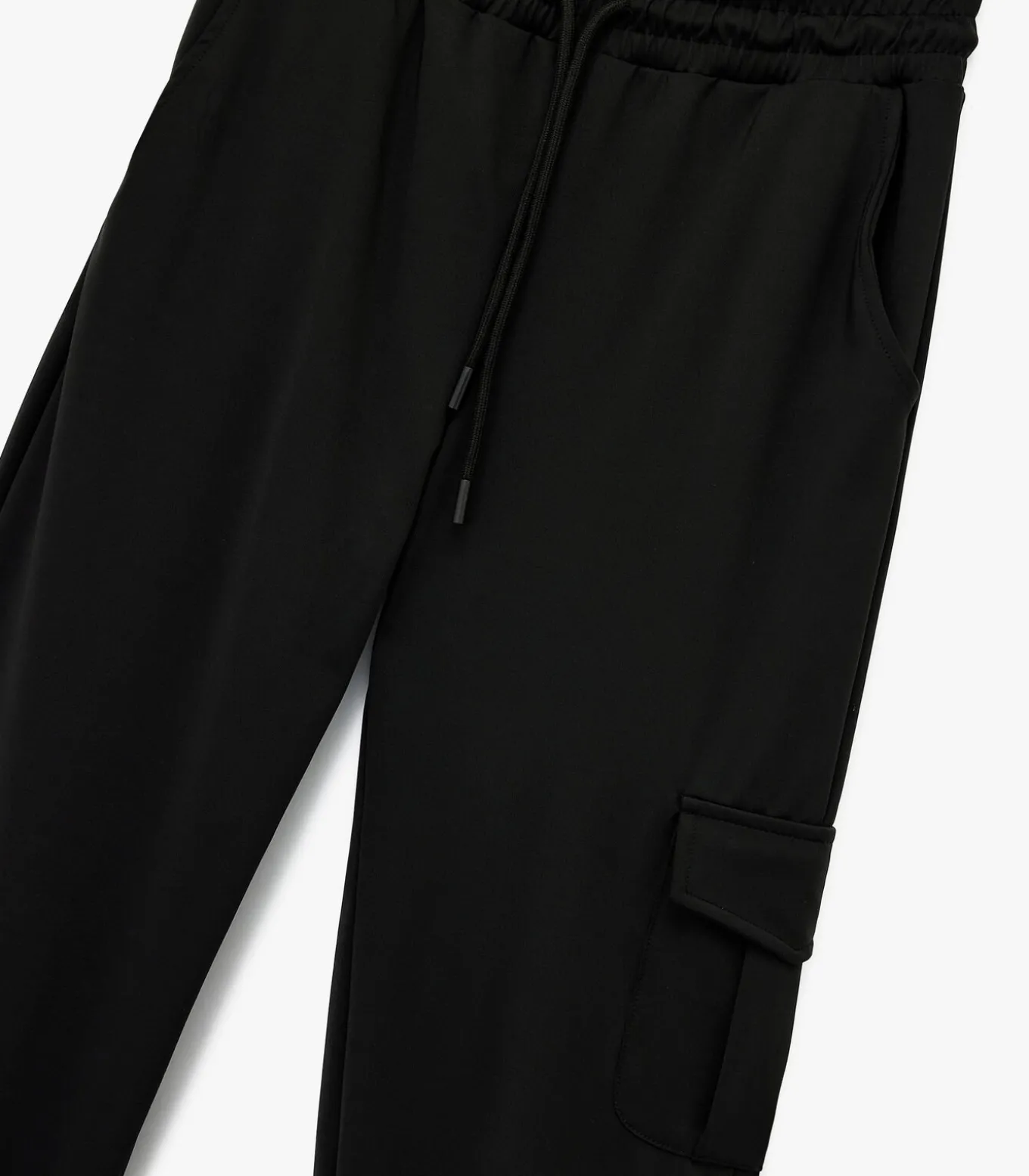 Joggingbroek met hoge taille en zakdetail