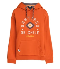 Jongens T-shirt met lange mouwen, Santiago-opdruk en capuchon