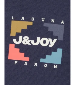 Jongens T-shirt met lange mouwen en abstracte print op de rug