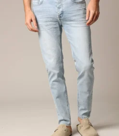 JOSUE - Herenjeans van licht denim