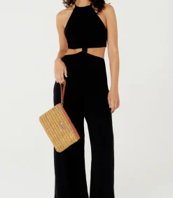 Jumpsuit Macacao No Liso Preto Mistico