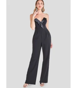 Jumpsuit “Satin Collar Scuba Jumpsuit”
