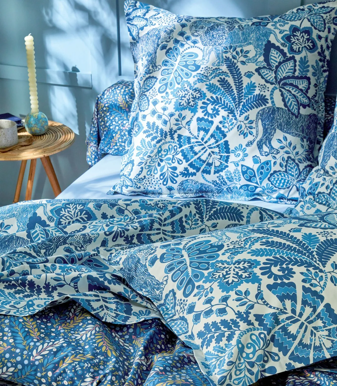 JUNGLE Indigo - Laken 100% coton