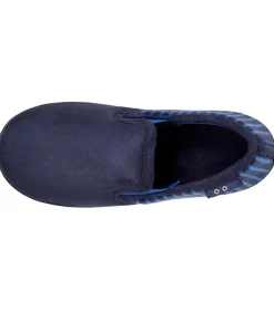 Junior Gestreepte Mocassin Sloffen Navy