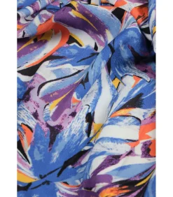 Jurk met ruches en floral print