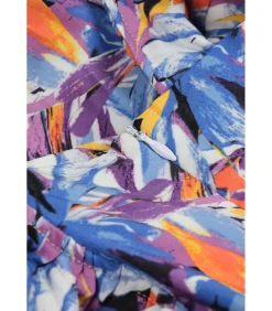 Jurk met ruches en floral print