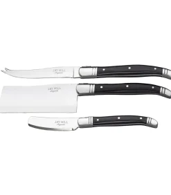 Kaasmessenset Laguiole - Zwart - 3 Stuks