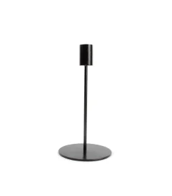 Kandelaar 10xH20cm metaal zwart Pillar