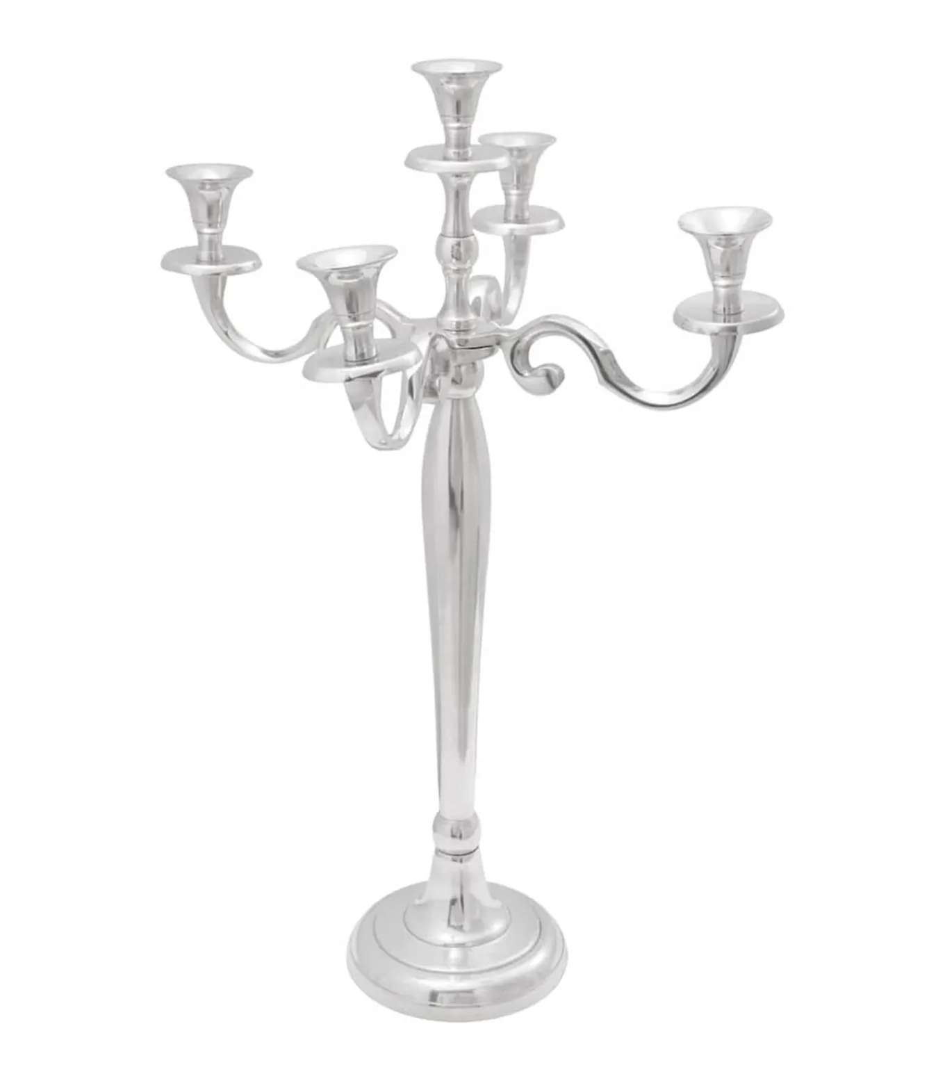 Kandelaar Zilver 39 x 39 x 60 cm Aluminium