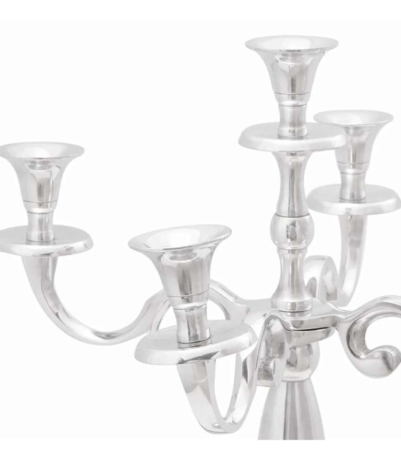 Kandelaar Zilver 39 x 39 x 60 cm Aluminium