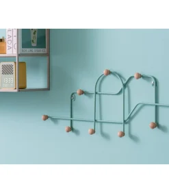 Kapstok Mace - Turqouise - 71x4x27cm