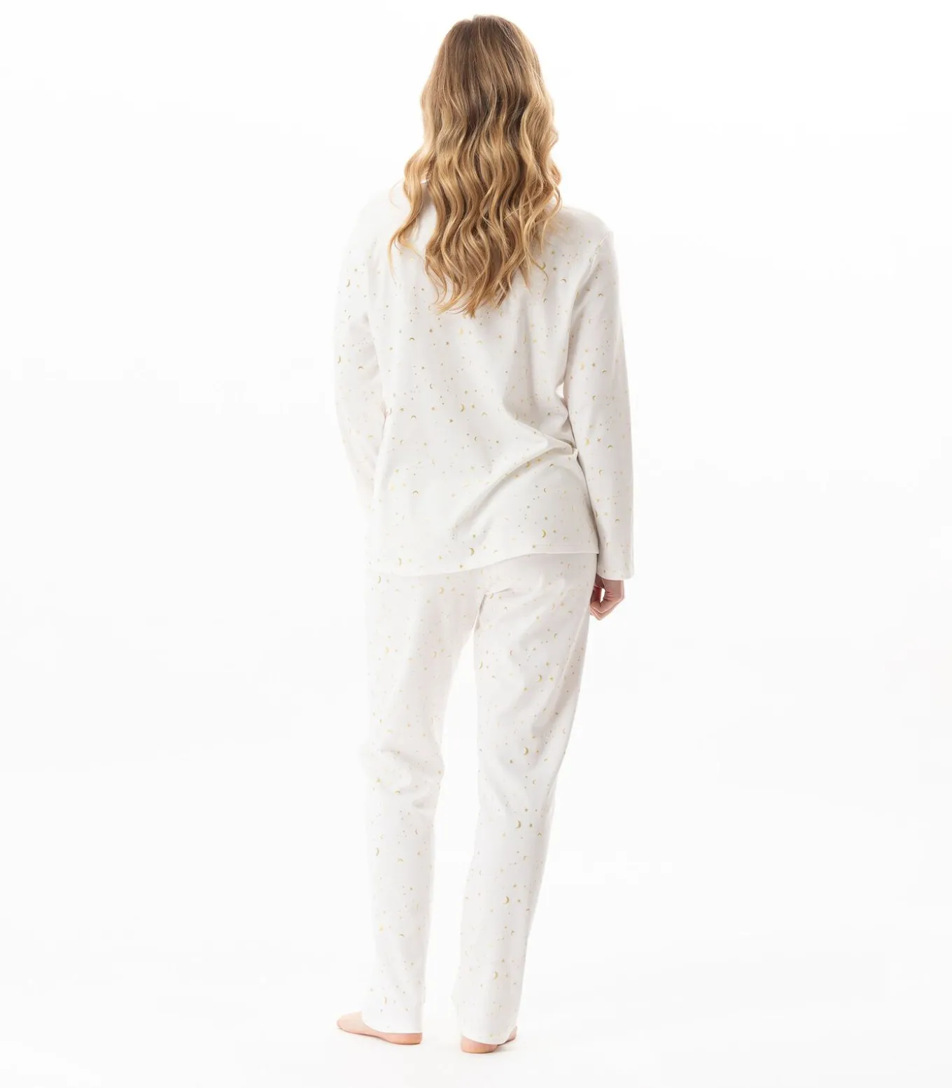 Katoenen pyjama met knopen LUNA 106