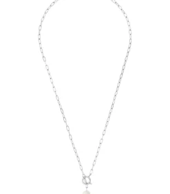 Ketten mit Anhänger voor dames, roestvrij staal, gekweekte zoetwaterparel