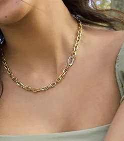 Ketting met hanger voor dames, roestvrij staal