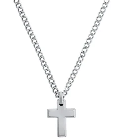 Ketting met hanger voor mannen, kruis van roestvrij staal