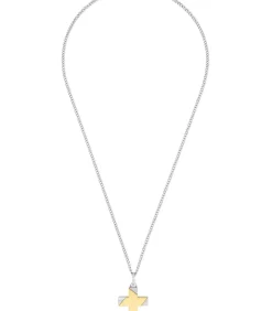 Ketting met hanger voor mannen, kruis van roestvrij staal