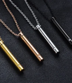 Ketting met Urn Hanger - Zilver Kleurig - Staal