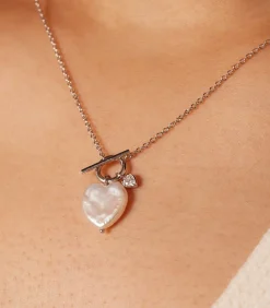 Ketting Zilver 45 cm - Parel