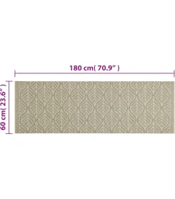 Keukenmat wasbaar bladprint 60x180 cm fluweel