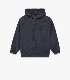 Kinder Fleece Sweatshirt Met Kap Lange Mouwen Rits