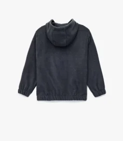 Kinder Fleece Sweatshirt Met Kap Lange Mouwen Rits