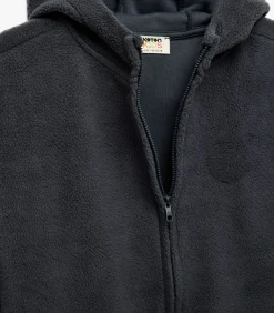 Kinder Fleece Sweatshirt Met Kap Lange Mouwen Rits