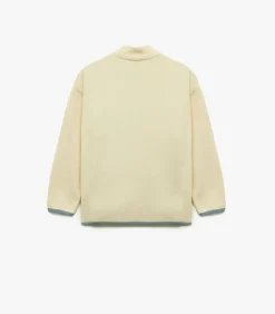 Kinder fleece trui met zakdetails en halve rits