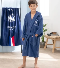 Kinderbadjas met kap 100% katoen, CHAMPIONS