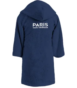 Kinderbadjas met kap en borduursel 100% katoen, PSG LINES
