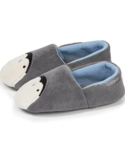 Kindersloffen Grijs Pinguïn Wit