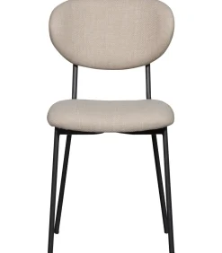 Kjeld Eetkamerstoelen - Polyester - Naturel - Set van 6