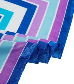 Kleine zijden sjaal Purple Blue Navy Cléo