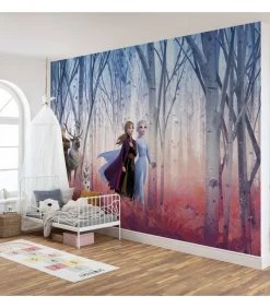 Komar Fotobehang Frozen Friends Forever 368x254 cm blauw