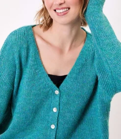 Korte effen gebreide vest APPACHE