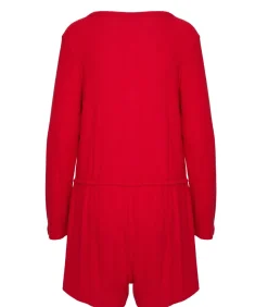 Korte geribde jersey onesie