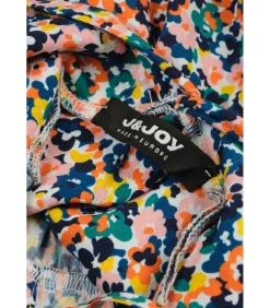 Korte jurk met bandjes, elastische taille, ruches onderaan