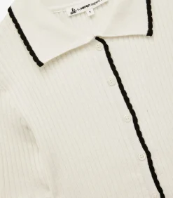 Korte Mouwen Polo Kragentrui met Knoopdetail